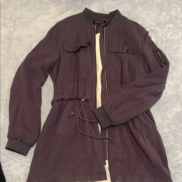 Jealous tomato dark grey Jacket with Cinched Waist and Stand-Up Collar - Picture 1 of 10